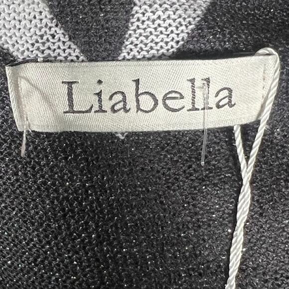 Liabella Italy Women's Geometric Pattern Short Sleeve Sweater One Size - Picture 8 of 9